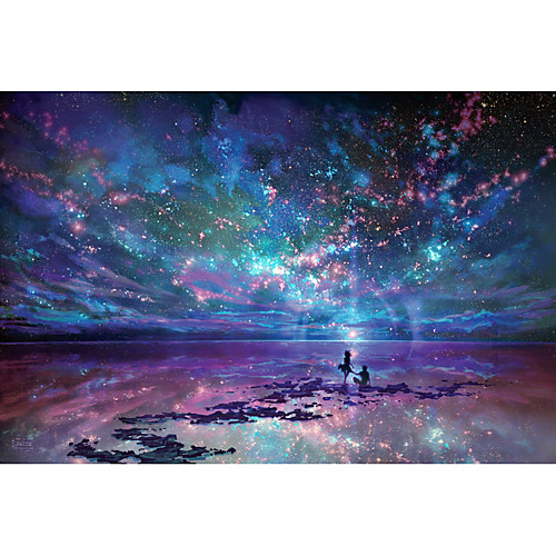 

1000 pcs Novelty Cartoon Galaxy Starry Sky Jigsaw Puzzle Decompression Toys Jumbo Wooden Kid's Adults' Toy Gift