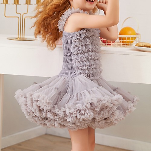 

Ballet Dress Cascading Ruffles Girls' Performance Daily Wear Linen / Cotton Blend