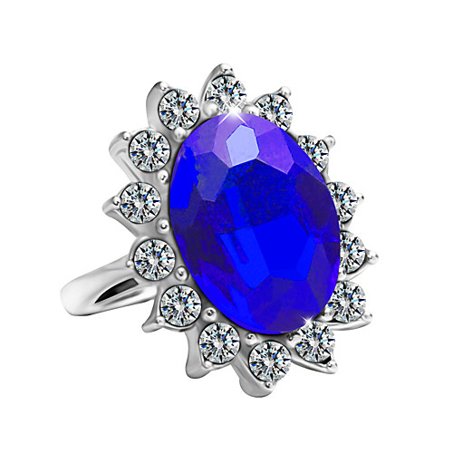 

Women's Ring 1pc Blue Alloy Elegant Holiday European Festival Jewelry