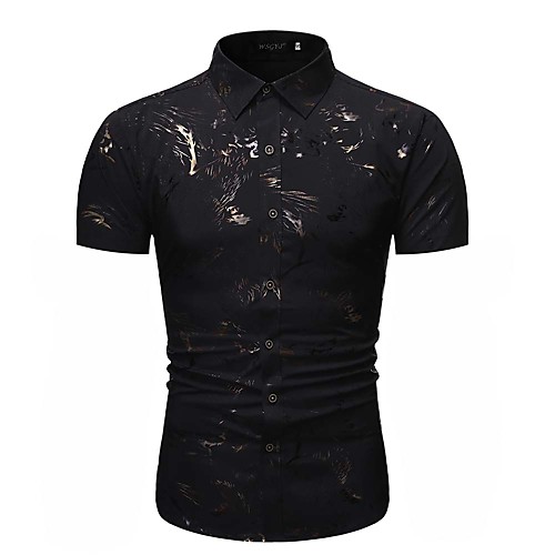 

Men's Geometric Graphic Shirt Daily Black / Red / Navy Blue / Short Sleeve