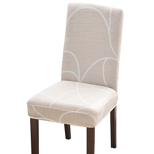 

Beige Check Print Super Soft Chair Cover Stretch Removable Washable Dining Room Chair Protector Slipcovers Home Decor Dining Room Seat Cover