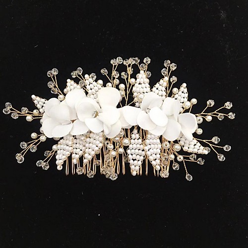 

Alloy Headdress with Faux Pearl 1 Piece Wedding Headpiece
