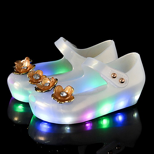 

Girls' LED / Comfort / Jelly Shoes PVC Sandals Toddler(9m-4ys) Luminous White / Gold Summer