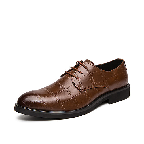 

Men's Spring & Summer / Fall & Winter Classic / British Daily Outdoor Oxfords Walking Shoes Nappa Leather Breathable Wear Proof Brown / Black