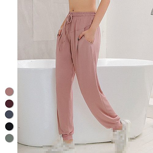 

Women's High Waist Jogger Pants Joggers Running Pants Track Pants Sports Pants Sports Bottoms Running Jogging Training Breathable Quick Dry Tummy Control Solid Colored Black Dark Purple Blushing Pink