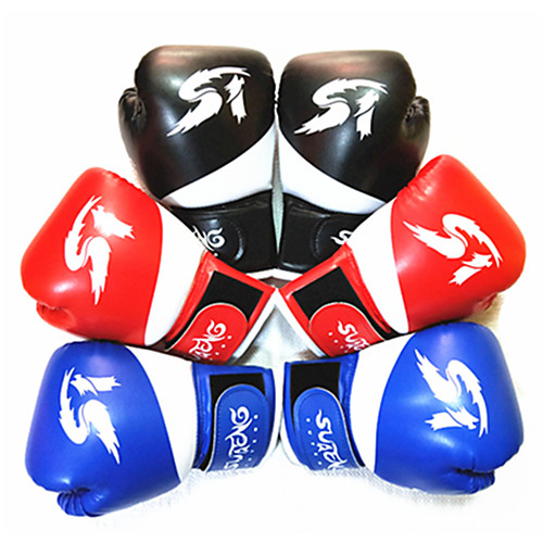 

Boxing Gloves For Martial Arts Muay Thai MMA Kickboxing Full Finger Gloves Durable Shock Absorption Breathable Shockproof Kids Women's Men's - Black Red Blue