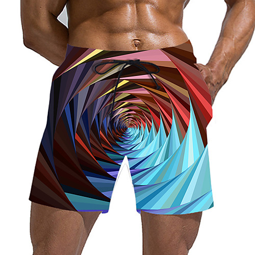 

Men's Sporty Exaggerated Plus Size Skinny Sweatpants Shorts Pants - Geometric Pattern 3D Print Sporty Print Rainbow US32 / UK32 / EU40 / US34 / UK34 / EU42 / US36 / UK36 / EU44 / Drawstring