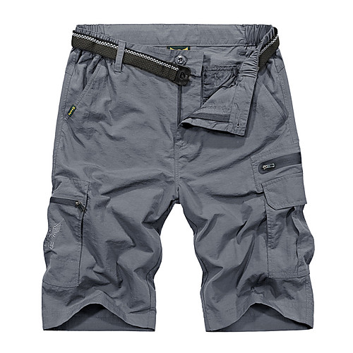 

Men's Hiking Shorts Hiking Cargo Shorts Solid Color Summer Outdoor 12 Loose Quick Dry Breathable Sweat wicking Wear Resistance Nylon Knee Length Shorts Bottoms Army Green Dark Gray Royal Blue Black