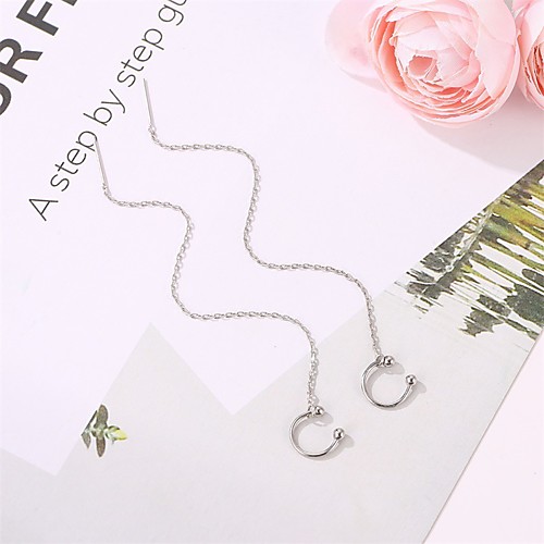 

Women's Earrings Holiday Wedding Birthday Romantic Earrings Jewelry Silver For Date Street Festival 1 Pair