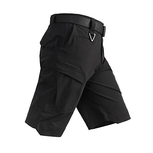 

Men's Hiking Shorts Hiking Cargo Shorts Solid Color Summer Outdoor 10 Loose Breathable Quick Dry Ventilation Ultra Light (UL) Elastane Shorts Bottoms Black Dark Gray Khaki Green Camping / Hiking