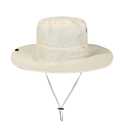 

Men's Women's Sun Hat Fishing Hat Fisherman Hat Hiking Hat 1 PCS Summer Outdoor Portable Sunscreen UV Resistant Breathable Hat Solid Color Polyester Army Green Grey Khaki for Camping / Hiking Hunting
