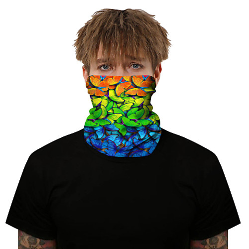 

Neck Gaiter Pollution Protection Quick Dry Ultraviolet Resistant Rainbow Balaclavas Bandana for Adults' Road Cycling Hiking Cycling