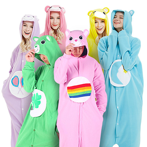 

Adults' Kigurumi Pajamas Bear Onesie Pajamas Flannelette WhitePink / Purple / Yellow Cosplay For Men and Women Animal Sleepwear Cartoon Festival / Holiday Costumes