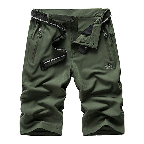 

Men's Hiking Shorts Hiking Cargo Shorts Solid Color Summer Outdoor 10 Loose Ventilation Ultra Light (UL) Multi-Pockets Quick Dry Shorts Bottoms Black Army Green Dark Gray Camping / Hiking Hunting