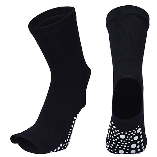 

Yoga Socks Women's Socks Breathable Moisture Wicking Non Slip Ballet Dance Bikram Sports Solid Color Polyester / Cotton Titanium Black Purple / Stretchy