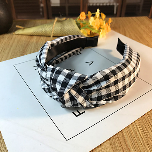 

Double Layer Cloth Hair Accessory with Plaid 1 Piece Casual / Daily Wear Headpiece