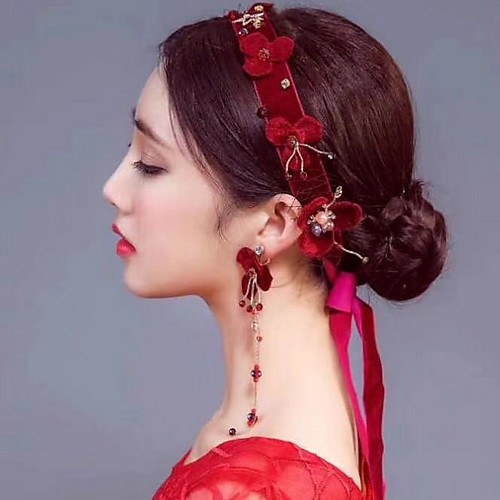 

Polyester Headdress with Flower 1 Piece Wedding Headpiece