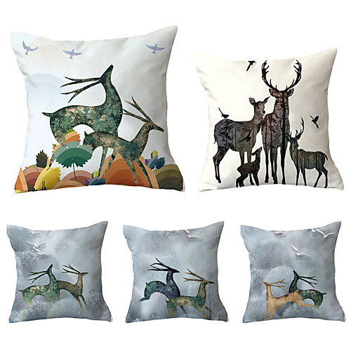

Set of 5 Throw Pillow Simple Classic 4545 cm Cushion Vintage Circle Cover Sofa Home Decor Throw Pillow Case