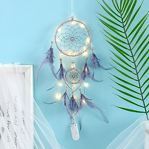 

Dream Catcher Handmade Feather Bead Party Festival Hanging Decoration Ornament Gift Home Room Girl DIY Crafts Accessories