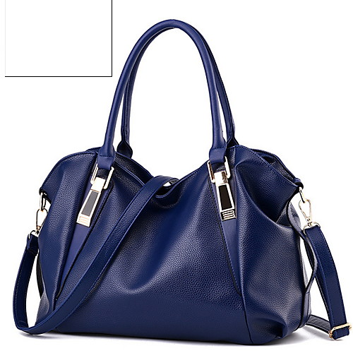 

Women's Zipper PU Tote Solid Color Wine / Black / Blushing Pink