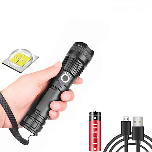 

xhp50 LED Flashlights / Torch Waterproof 3000 lm LED LED 1 Emitters 5 Mode with USB Cable Waterproof Professional Durable Creepy Camping / Hiking / Caving Everyday Use Cycling / Bike USB Natural