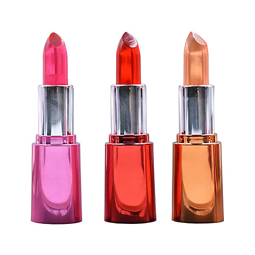 

DSHIJIE Lipstick 3 Fruit Temperature Changed Lip Balm Moisturizer Lips 3.5g Makeup