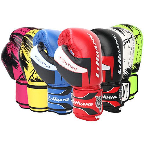 

Boxing Gloves For Martial Arts Muay Thai MMA Kickboxing Full Finger Gloves Durable Shock Absorption Breathable Shockproof Adults Men's Women's - Red Blue Black