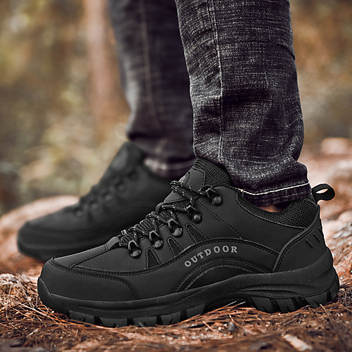 

Men's Suede Spring & Summer / Fall & Winter Classic / British Athletic Shoes Hiking Shoes / Walking Shoes Breathable Khaki / Black
