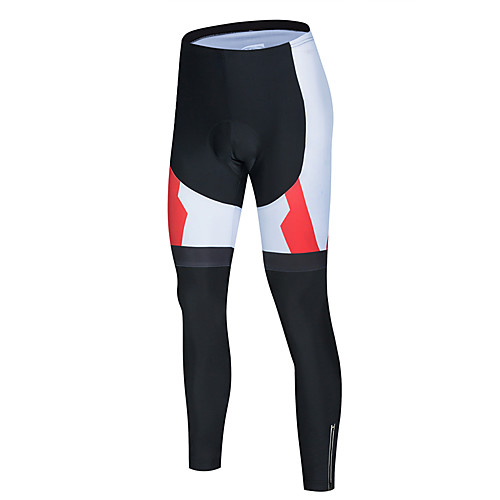 

EVERVOLVE Men's Cycling Tights Cycling Pants Spandex Bike Tights Padded Shorts / Chamois Pants Thermal / Warm Breathable Quick Dry Sports Patchwork Geometic Black Mountain Bike MTB Road Bike Cycling