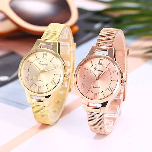 

Ladies Quartz Watches Elegant Fashion Silver Gold Rose Gold Alloy Chinese Quartz Rose Gold Gold Silver Casual Watch 1 pc Analog One Year Battery Life