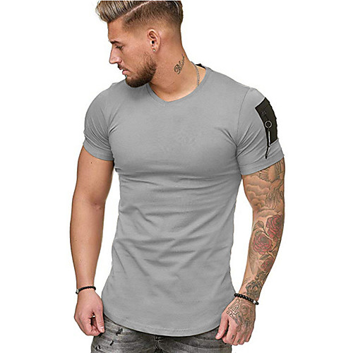 

Men's Solid Colored T-shirt Daily Sports Round Neck White / Black / Blue / Red / Army Green / Dark Gray / Navy Blue / Gray / Short Sleeve