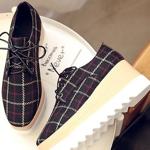 

Women's Oxfords Flat Heel Round Toe PU Spring & Summer Black / Beige / Coffee