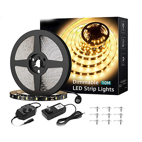 

20m Flexible LED Light Strips Flexible Tiktok Lights 1200 LEDs 2835 SMD Warm Yellow Decorative TV Background 12 V