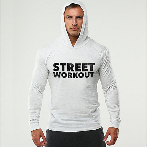 

Men's Hoodie Graphic Text Letter Hooded Casual Hoodies Sweatshirts Slim White Black Wine