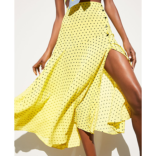 

Women's Swing Skirts - Geometric Yellow S M L