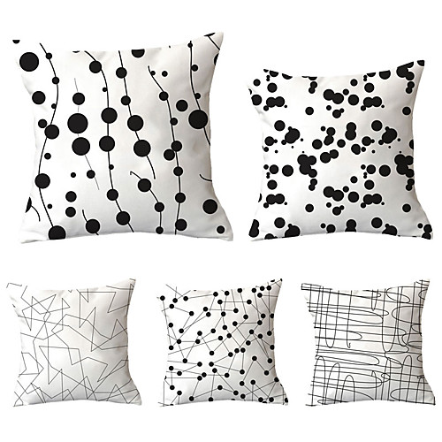 

Set of 5 Throw Pillow Simple Classic 4545 cm Cushion Vintage Circle Cover Sofa Home Decor Throw Pillow Case