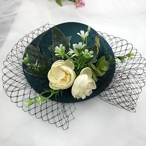

Net Fascinators with Flower 1 Piece Tea Party / Horse Race Headpiece