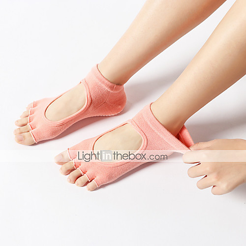 

Yoga Socks Women's Socks Breathable Moisture Wicking Non Slip Ballet Dance Bikram Sports Solid Color Polyester / Cotton Black Purple Fuchsia / Stretchy