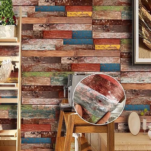 

2pcs DIY Self Adhensive Brick Wall Stickers Living Room Home Decor PVC Vinyl Waterproof Wall Covering Wallpaper For TV Background 56192cm