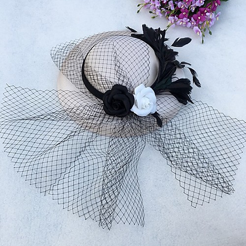 

Net Fascinators with Flower 1 Piece Tea Party / Horse Race Headpiece