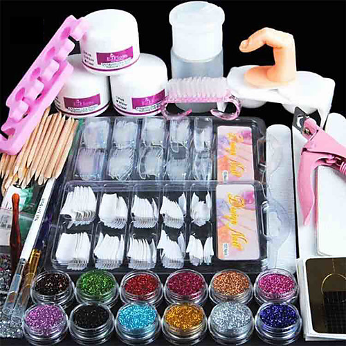 

66 pcs Resin Nail Kits Safety Best Quality Light and Convenient Stylish Daily Festival Nail Art Tool for Finger Nail