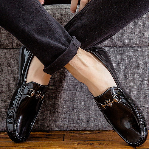 

Men's PU Spring & Summer Classic Loafers & Slip-Ons Black