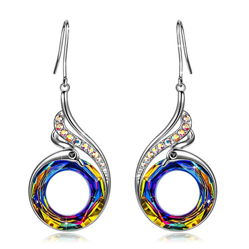 

Women's Drop Earrings Hollow Out Fashion Stylish Imitation Diamond Earrings Jewelry Purple / Yellow For 1 Pair