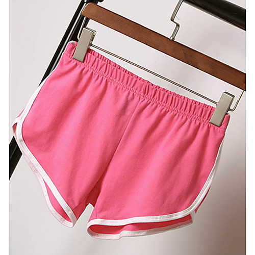 

Women's Sporty Loose Cotton Shorts Pants - Solid Colored Wine Black Blushing Pink S / M / L