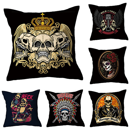 

Set of 6 Throw Pillow Simple Classic 4545 cm Linen Pillow Case Novelty Classic Oil Painting Antique Artistic Style