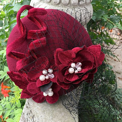 

Net Fascinators with Flower 1 Piece Wedding / Tea Party Headpiece