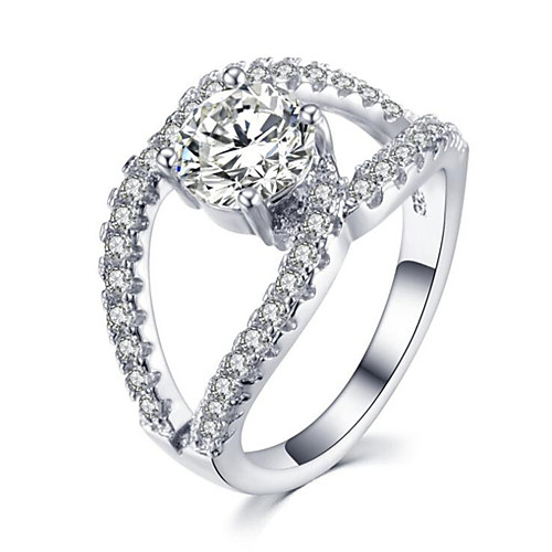 

Women's Ring 1pc Silver Gold Plated Round Stylish Gift Festival Jewelry Classic Flower
