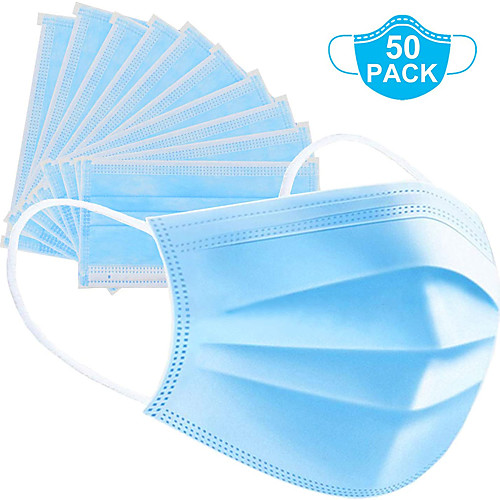 

50 Pcs Anti-Dust Dustproof Disposable Earloop Face Mouth Masks Facial Protective Cover Masks