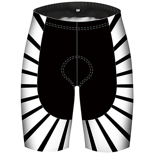 

21Grams Men's Cycling Shorts Bike Shorts Padded Shorts / Chamois Pants Breathable Quick Dry Ultraviolet Resistant Sports Stripes Patchwork Black / White Mountain Bike MTB Road Bike Cycling Clothing