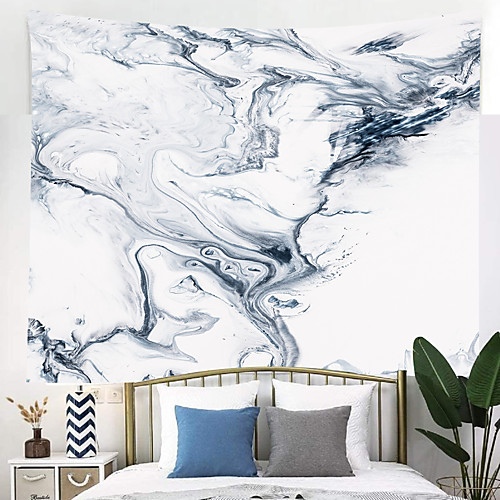 

Summor Tapestry Marble Abstract Acrylic Blue Marbling Artwork ure Golden Glitter Hanging Tapestries Wall Hanging Decor for Bedroom Livingroom Dorm